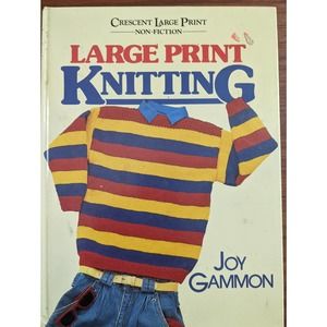 Large Print Knitting Book by Joy Gammon 1986